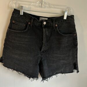 Agolde Dee Distressed denim shorts